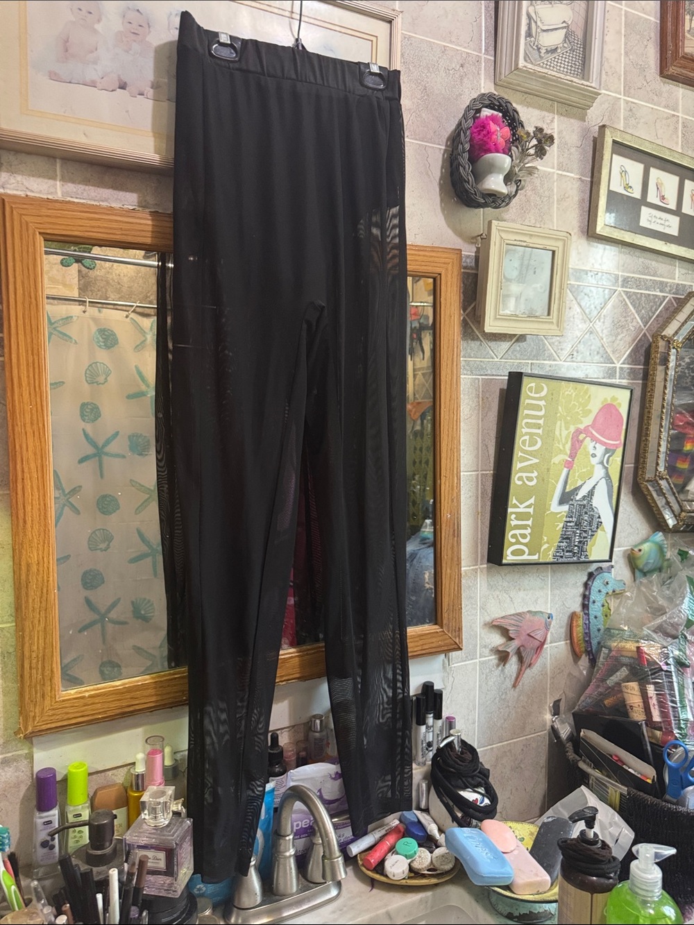 Black sheer pants